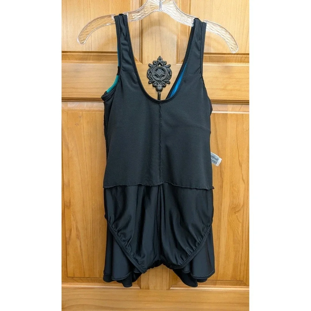Longitude Women's 16W Bathing Suit Color Blocked Slimming One Piece Swimsuit - Picture 3 of 10